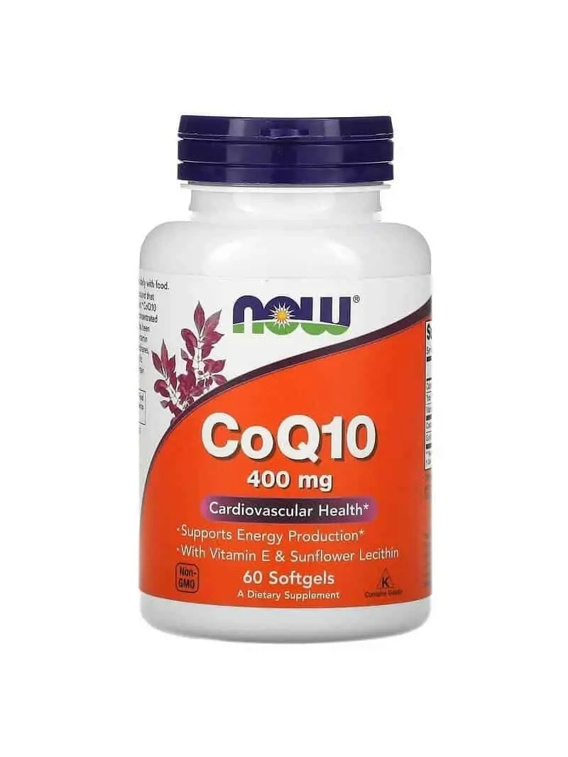 NOW FOODS CoQ10 400 mg (koenzým Q10, kardiovaskulárne zdravie) 60 mäkkých gélov
