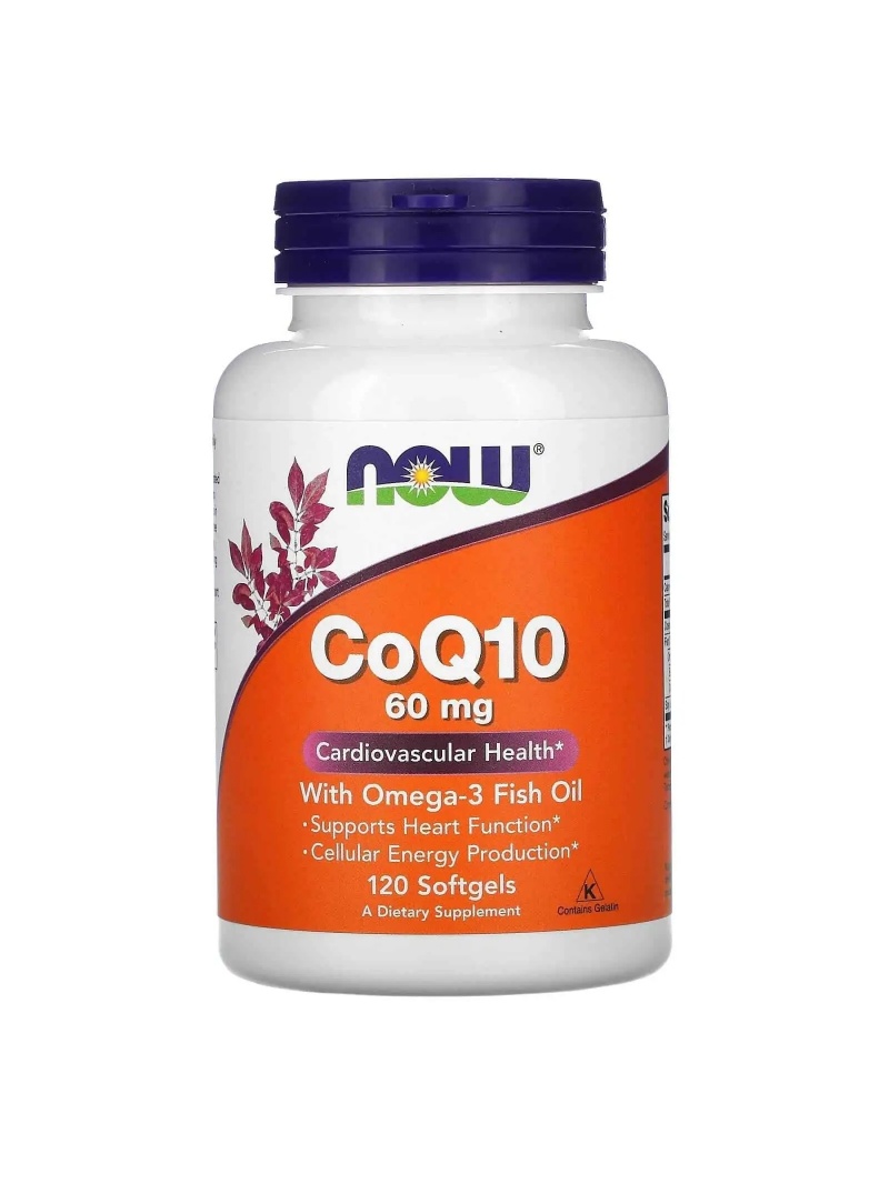 NOW FOODS CoQ10 with Omega-3 Fish Oil 60 mg (kardiovaskulárne zdravie) 120 balení