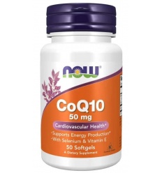 NOW FOODS CoQ10 so selénom a vitamínom E 50 mg (kardiovaskulárne zdravie) 50 balení