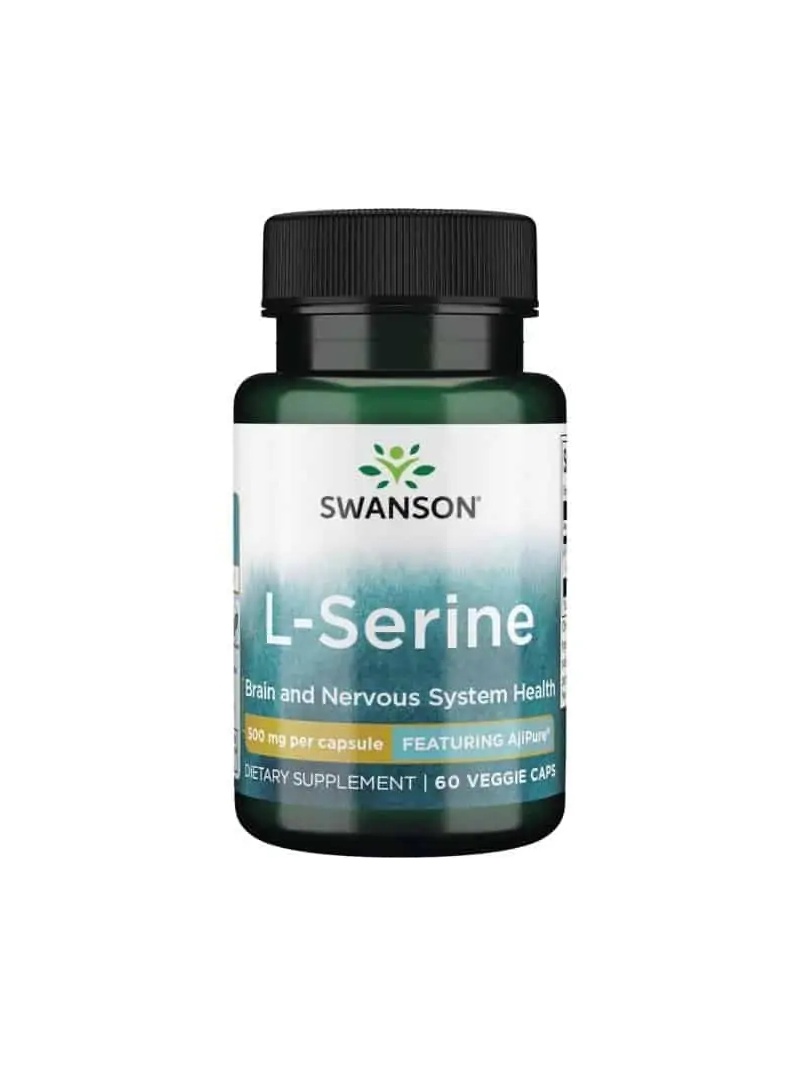 SWANSON AjiPure L-Serine (nervový systém, funkcia mozgu) 60 vegetariánskych kapsúl