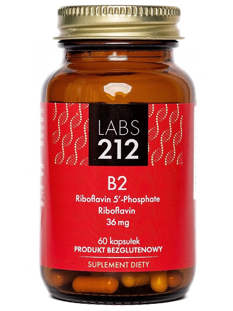 LABS212 B2 Riboflavín 5 -fosfát + Riboflavín 36 mg (vitamín B2) 60 kapsúl