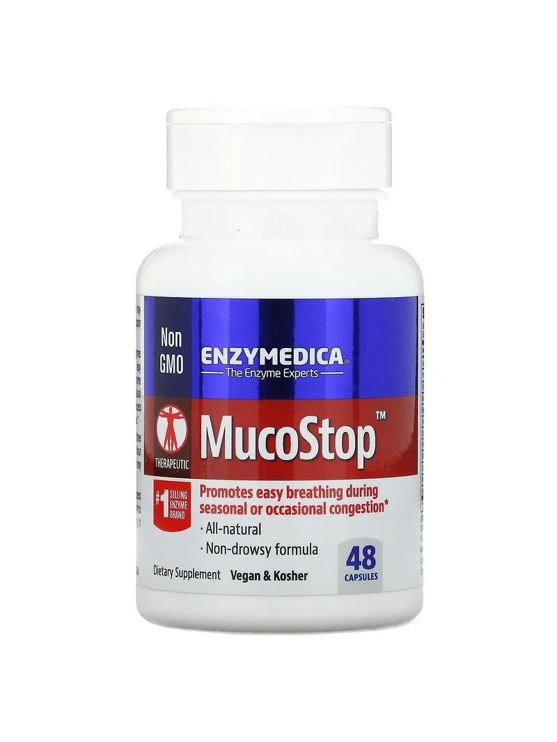 ENZYMEDICA MucoStop (podpora dýchania) 48 kapsúl