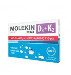 Molekin D3 + K2 MAX 30 tabliet