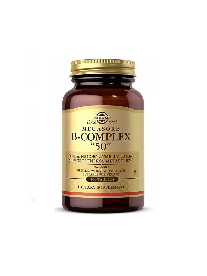 SOLGAR Megasorb B-Complex 50 (Komplex vitamínu B) 100 tabliet