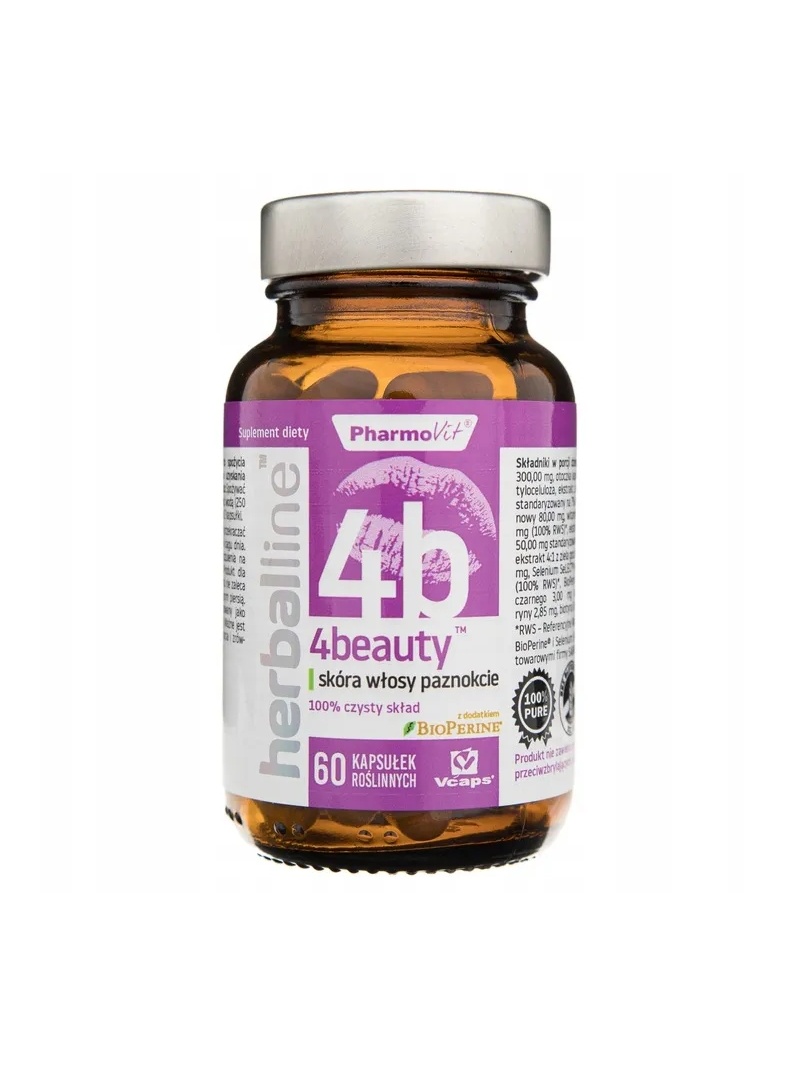 PHARMOVIT Herballine 4beauty (pokožka, chĺpky, šupky) 60 rastlinných kapsúl