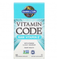 ZÁHRADA ŽIVOTA Vitamín Kód RAW Vitamín E 60 vegetariánskych kapsúl