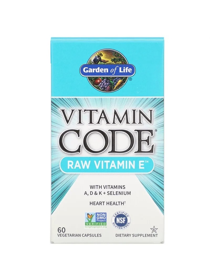ZÁHRADA ŽIVOTA Vitamín Kód RAW Vitamín E 60 vegetariánskych kapsúl