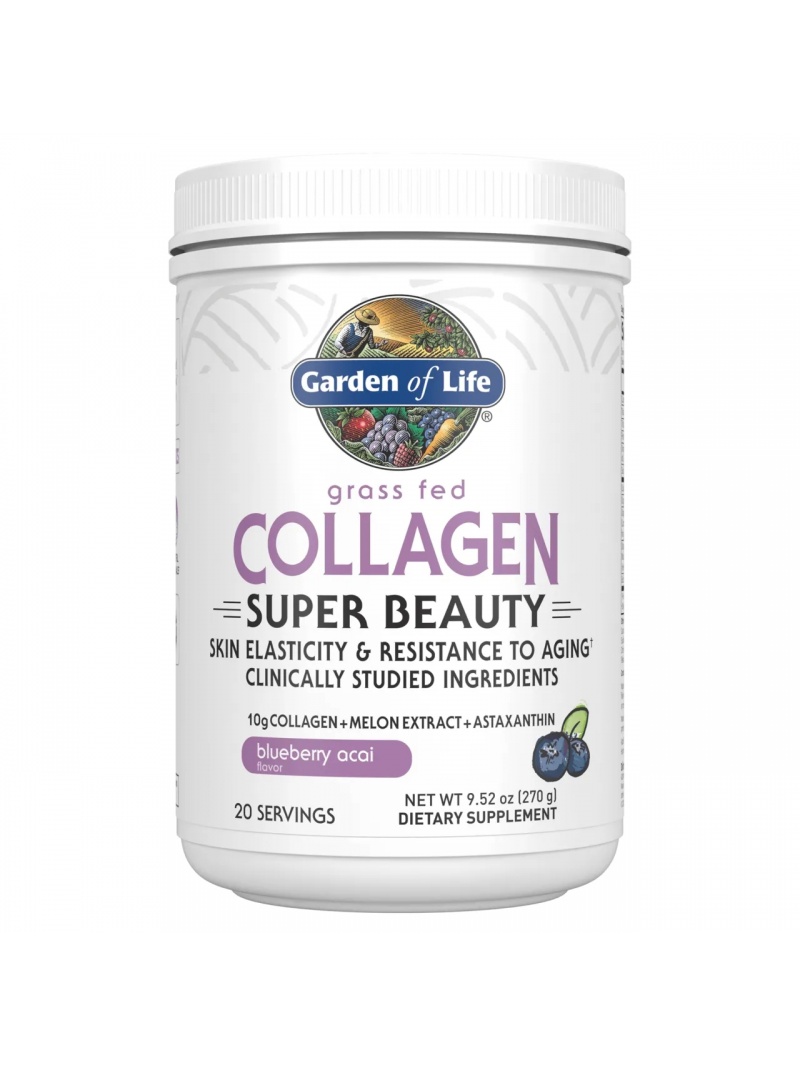 GARDEN OF LIFE Grass Fed Collagen Super Beauty 270g Blueberry Acai