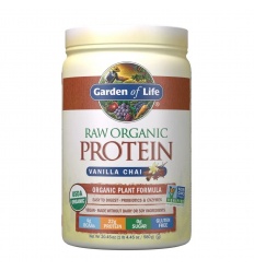 GARDEN OF LIFE RAW organický proteínový prášok (organická rastlinná receptúra) 580 g vanilkový čaj