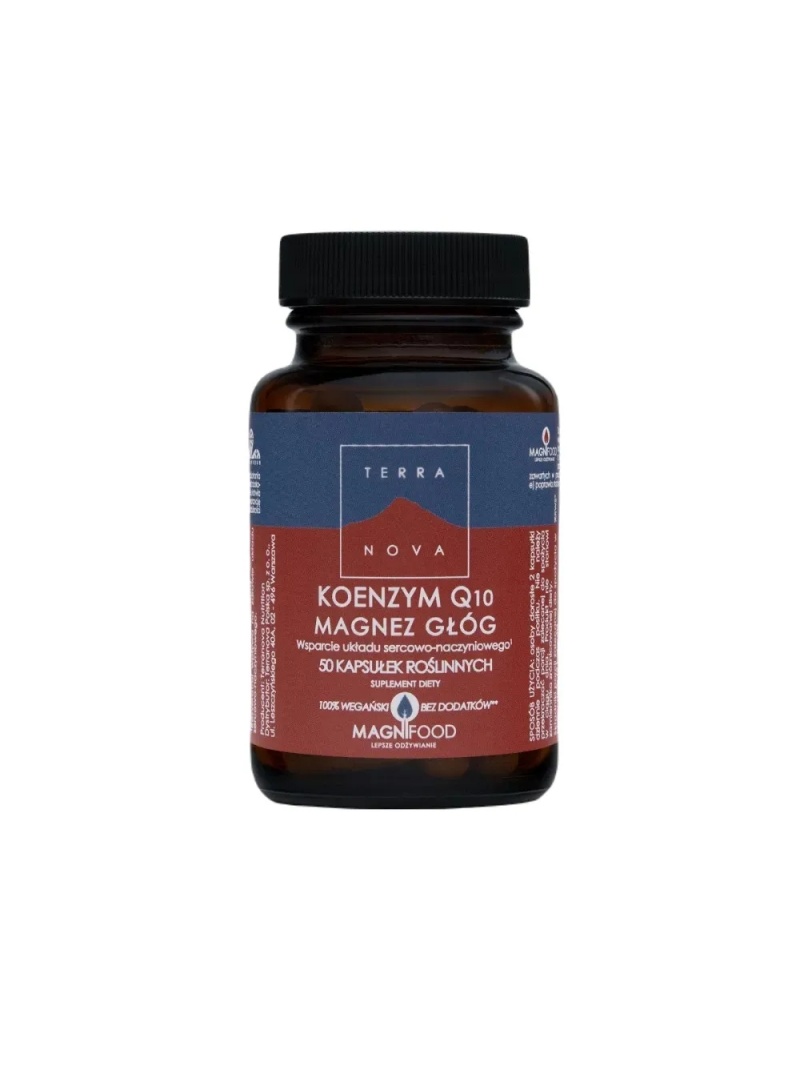 TERRANOVA Koenzým Q10 Magnézium Hloh 50 rastlinných kapsúl