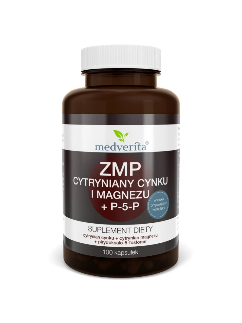MEDVERITA ZMP Citrát zinku a horčíka + P-5-P 100 kapsúl