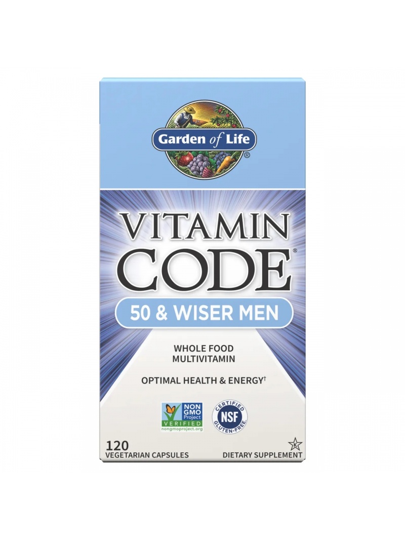ZÁHRADA ŽIVOTA Vitamín Code 50 & Wiser Men 120 vegetariánskych kapsúl