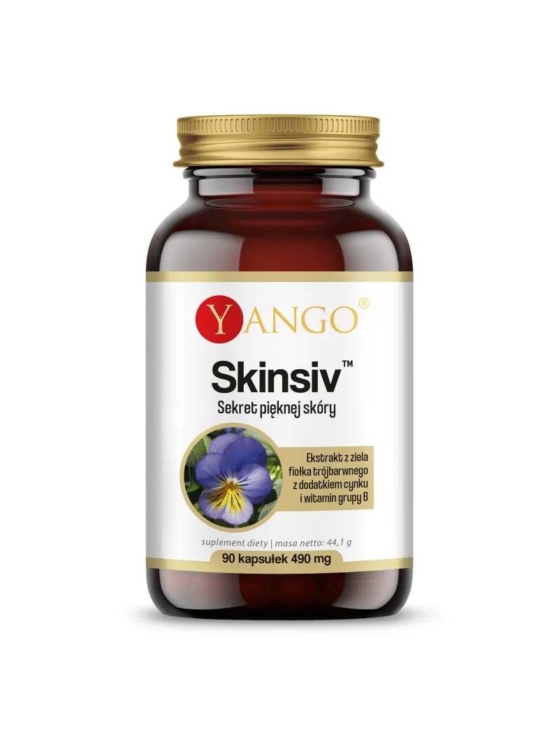 YANGO Skinsiv (fialová trojfarebná, zinok a vitamíny B) 90 vegetariánskych kapsúl