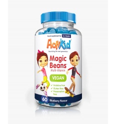 ActiKid Magic Beans Multivitamínové veganské 60 čučoriedkové gumičky