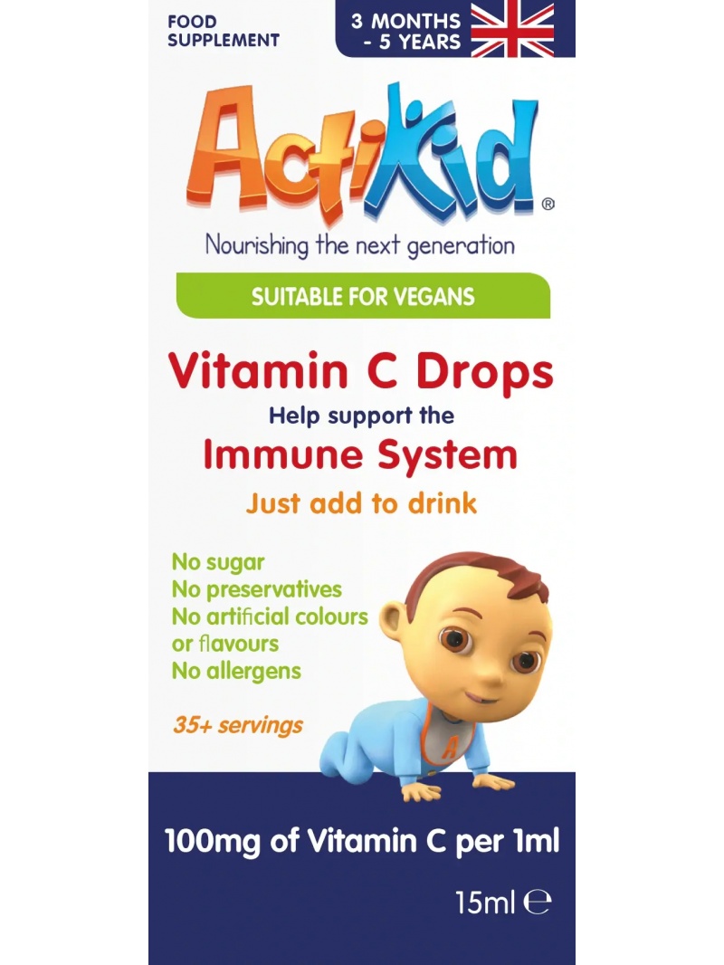 ActiKid Vitamín C Drops (vitamín C pre deti v kvapkách) 15 ml