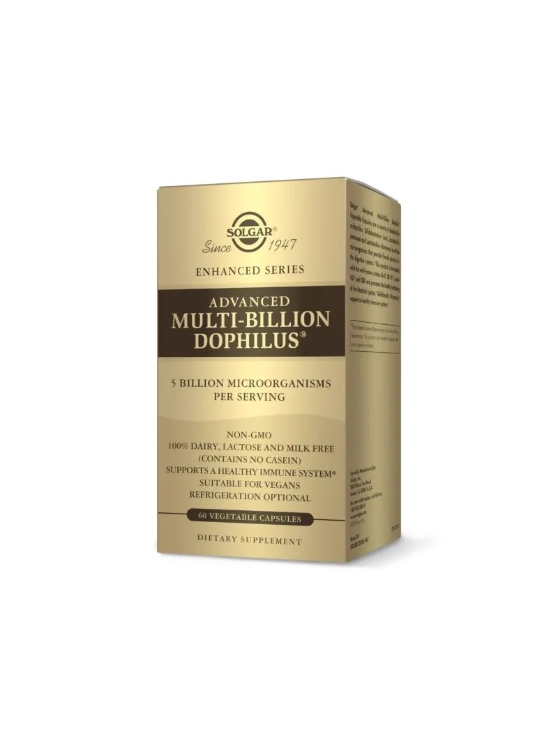 SOLGAR Advanced Multi-Billion Dophilus (probiotikum, tráviaci systém) 60 rastlinných kapsúl