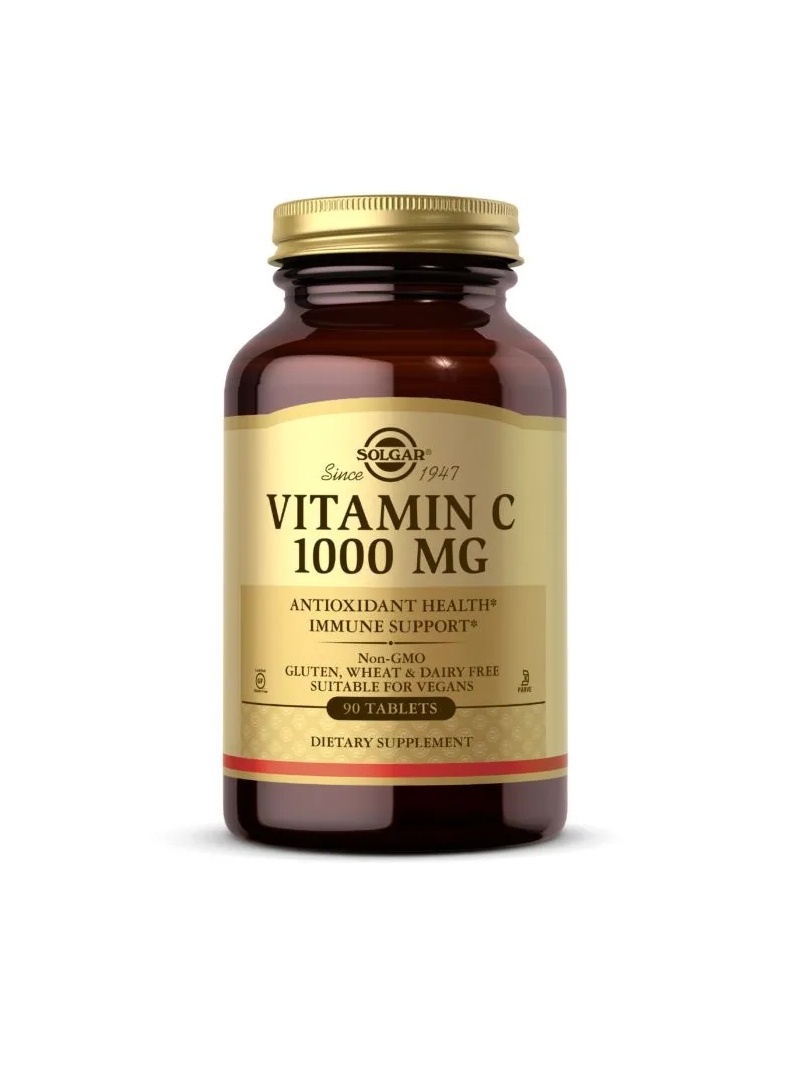 SOLGAR Vitamín C 1000 mg (vitamín C, imunita) 90 vegánskych tabliet