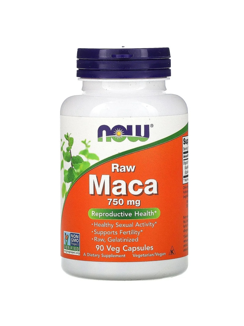 NOW FOODS Maca Raw 750 mg (koreň Maca, sexuálne zdravie) 90 vegetariánskych kapsúl