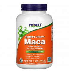 NOW FOODS Certifikovaný organický Maca Pure Powder 198g