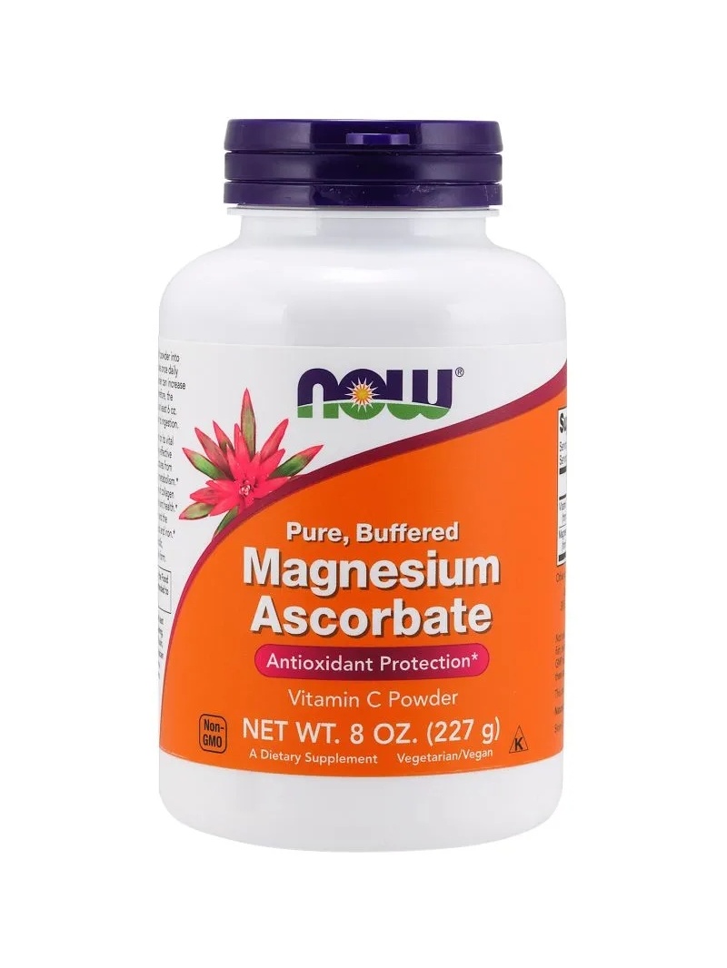 NOW FOODS Magnézium askorbátový prášok 227g