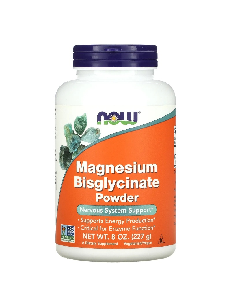 NOW FOODS Magnézium-bisglycinát v prášku 227g