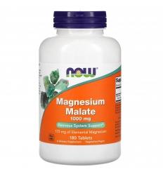 NOW FOODS Magnesium Malate 1000 mg (Magnesium Malate) 180 vegetariánskych tabliet