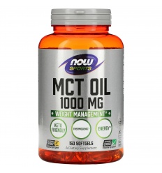 NOW SPORTS MCT Oil 1000 mg (MCT Oil, Weight Management) 150 mäkkých gélov