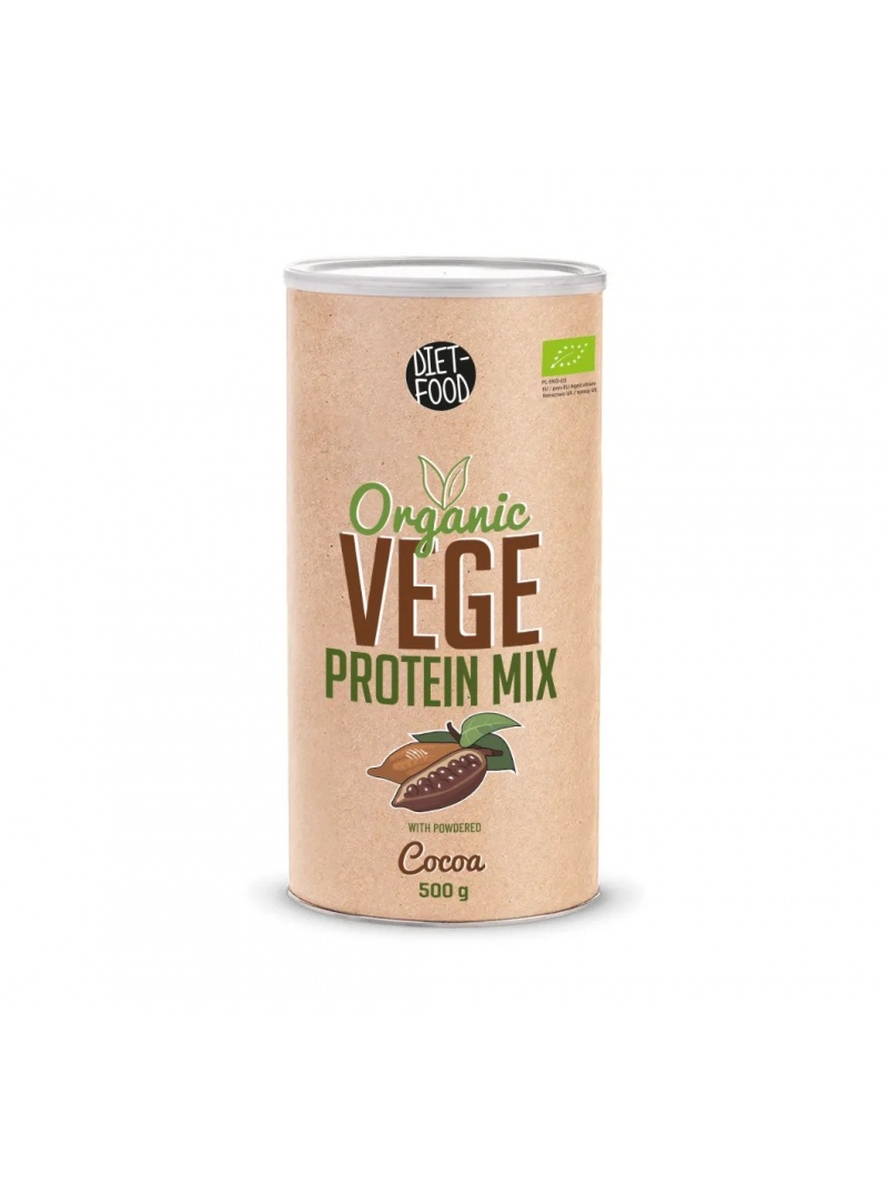 DIÉTNE POTRAVINY Organický rastlinný proteínový mix 500g kakaa