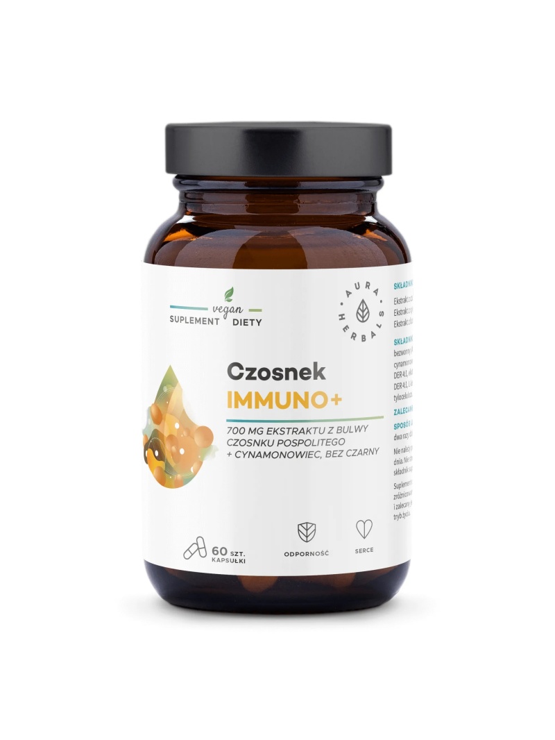 AURA HERBALS Garlic Immuno+ (Imunita tela) 60 kapsúl