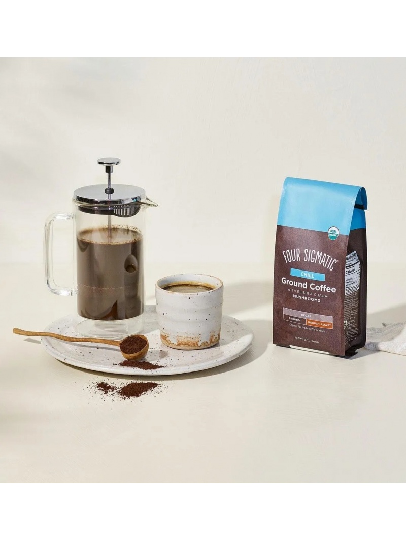 FOUR SIGMATIC Chill Decaf Coffee (Relaxačná káva bez kofeínu s hubami) 340g