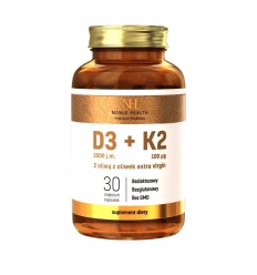 ušľachtilé zdravie Vitamín D3+K2 v olivovom oleji 30 kapsúl