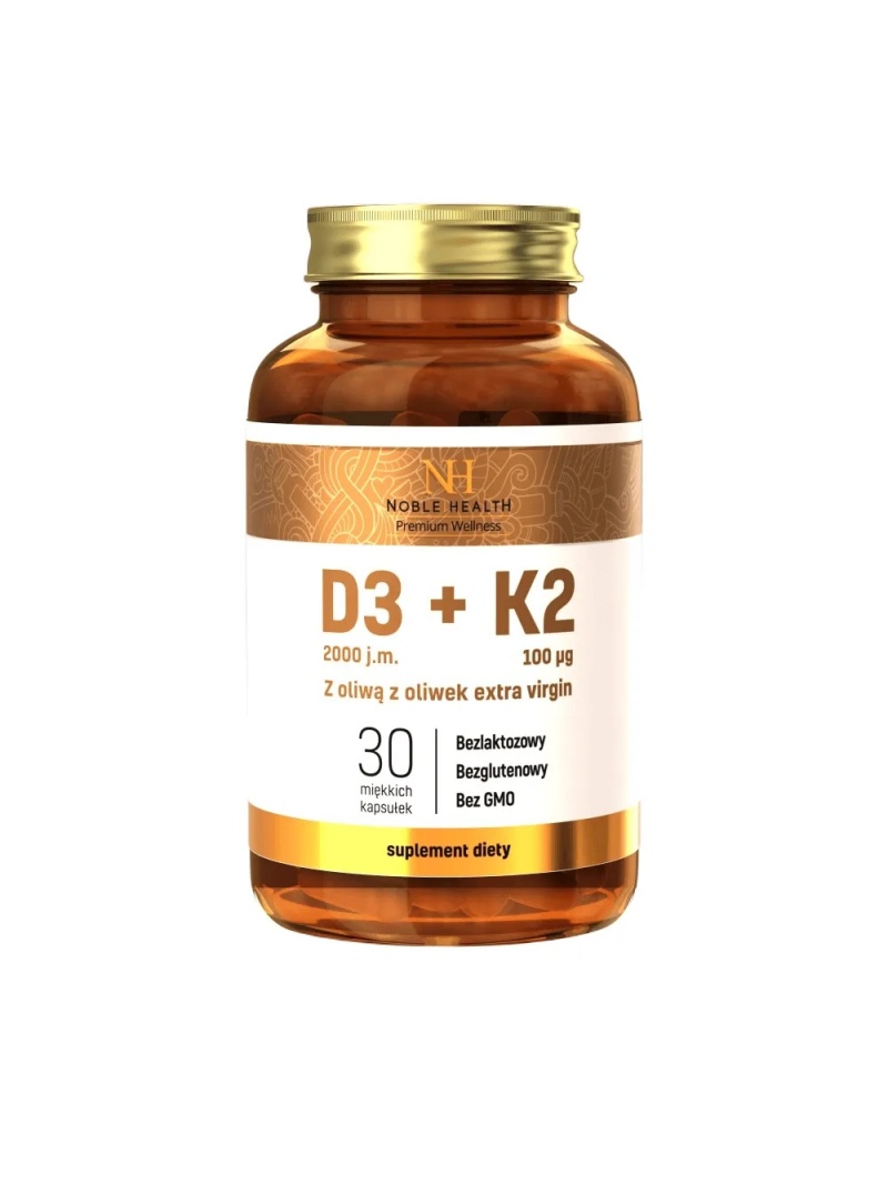 ušľachtilé zdravie Vitamín D3+K2 v olivovom oleji 30 kapsúl