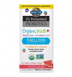 ZÁHRADA ŽIVOTA Dr. Formulované probiotiká Organic Kids + 30 žuvacích tabliet Vodný melón