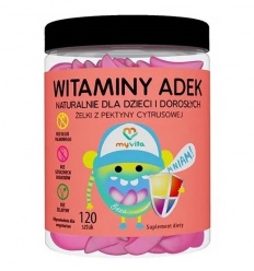 MYVITAL Vitamín ADEK Prírodné želé (pre deti a dospelých) 120 želé