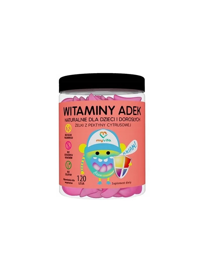 MYVITAL Vitamín ADEK Prírodné želé (pre deti a dospelých) 120 želé