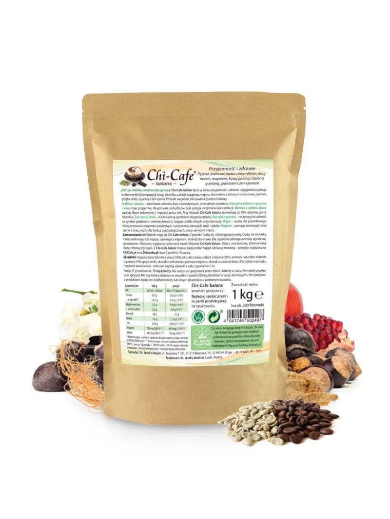 DR. JACOBS Chi-Cafe Balance (mletá káva, vitalita, koncentrácia) 1kg