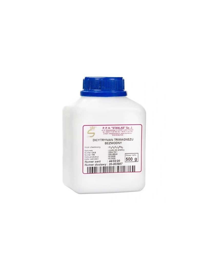 STANLAB Trimagnézium dicitrát bezvodý PURE 500g