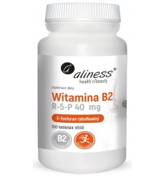 ALINESS Vitamín B2 R-5-P (riboflavín, nervový systém) 40 mg 100 vegánskych tabliet