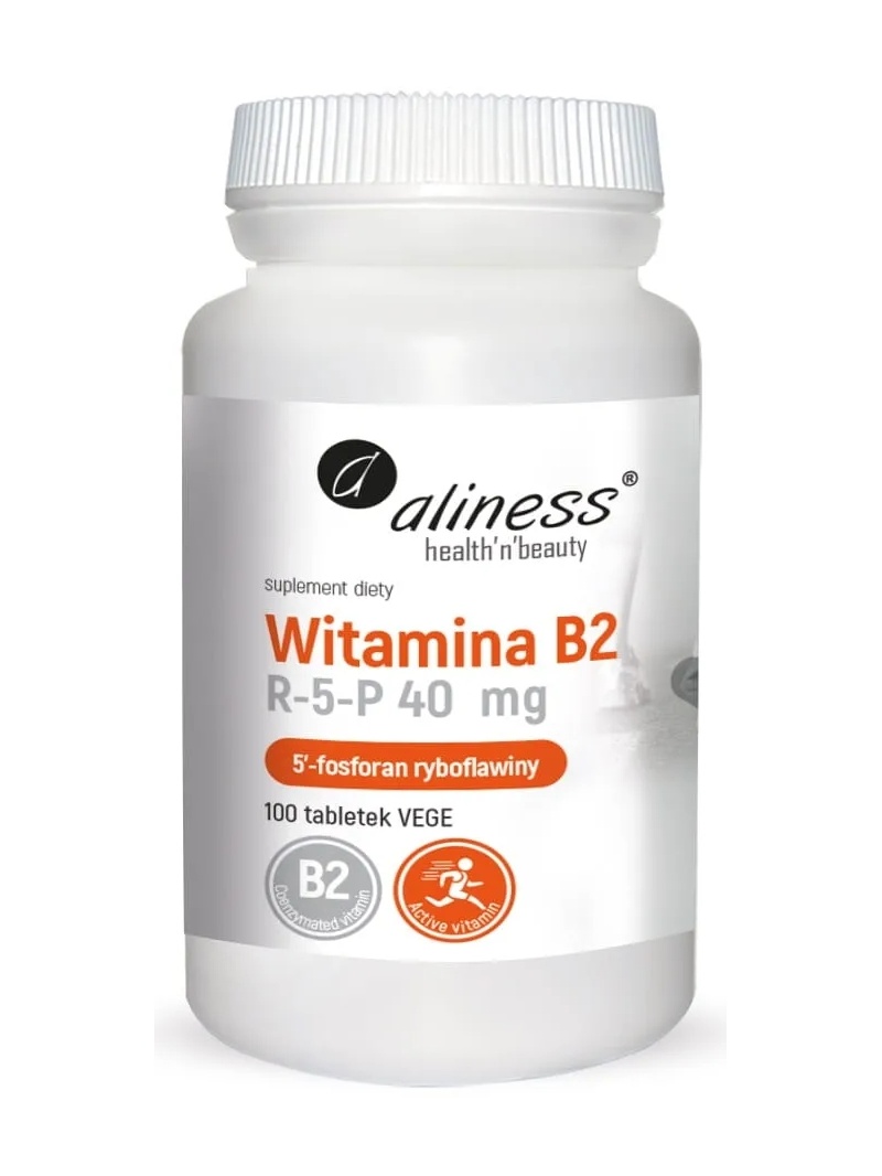 ALINESS Vitamín B2 R-5-P (riboflavín, nervový systém) 40 mg 100 vegánskych tabliet