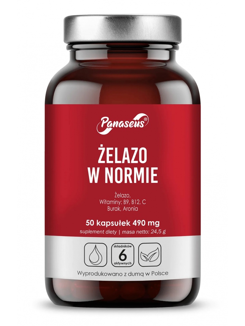 PANASEUS Iron Standard 50 veganských kapsúl