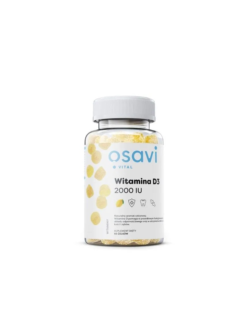 OSAVI Vitamín D3 2000 IU (podpora imunitného systému) 60 citrónových gumičiek