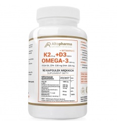 ALTO PHARMA Vitamín K2 MK-7 + D3 2000 IU Vit E + Omega-3 90 kapsúl