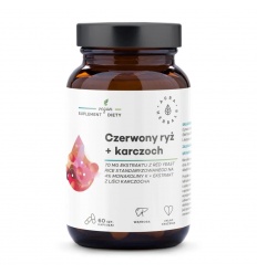 AURA HERBALS Červená ryža + artičok (cholesterol, trávenie) 60 kapsúl