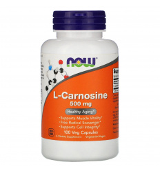 NOW FOODS L-Carnosine 500 mg (L-Carnosine) 100 vegetariánskych kapsúl