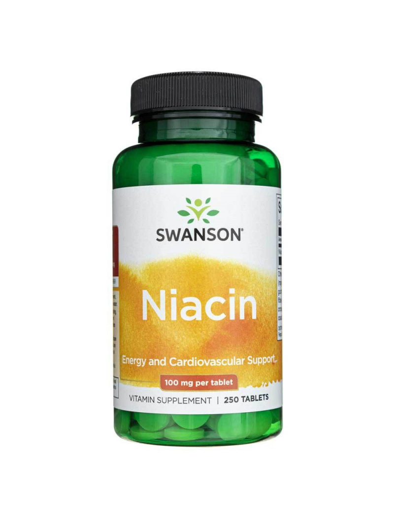 Swanson Niacín (vitamín B3) 100 mg - 250 tabliet