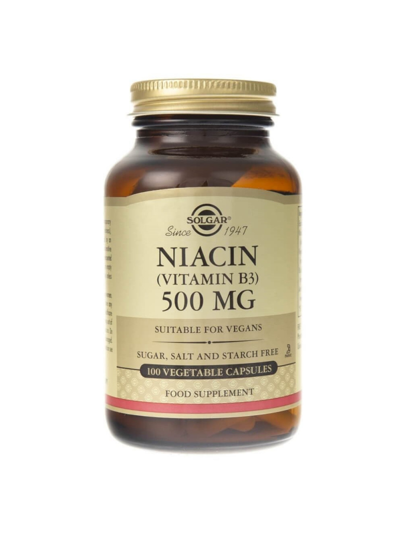 Solgar Niacín 500 mg - 100 kapsúl