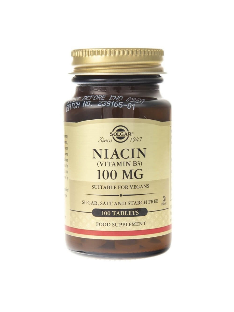 Solgar Niacín 100 mg - 100 tabliet