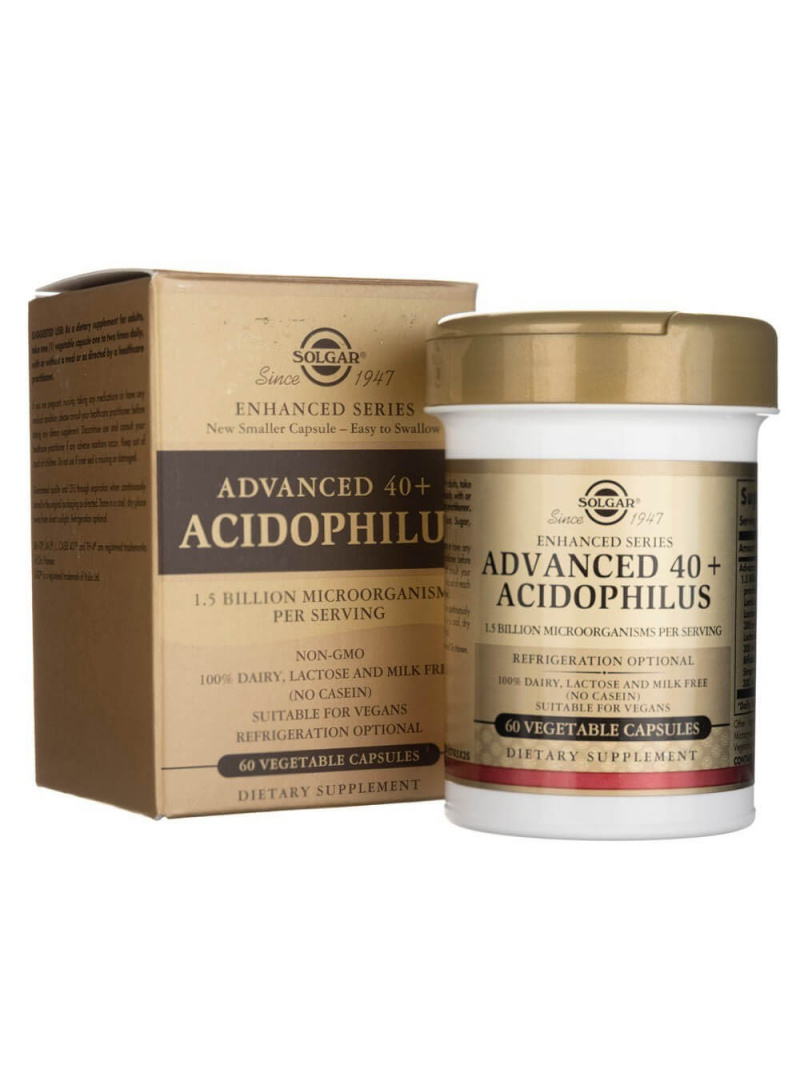 Solgar Intestinal bakteriálna flóra Advanced 40+ Acidophilus - 60 kapsúl