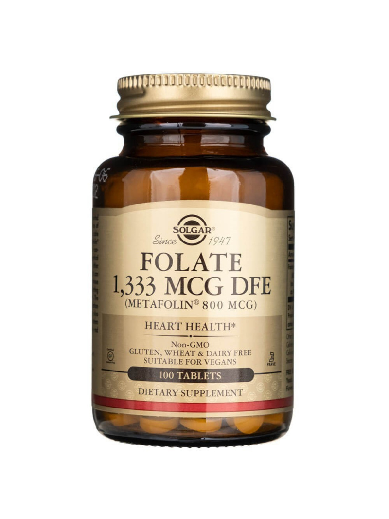 Solgar Folates 800 mcg (Metafolin) - 100 tabliet