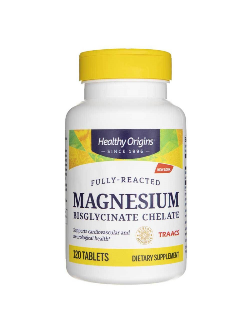 Healthy Origins Magnesium Diglycinate Chelát - 120 tabliet